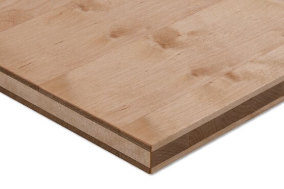 Строеж на трислойна плоскост от масивна дървесина